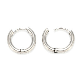 304 Stainless Steel Huggie Hoop Earrings, Hypoallergenic Earrings, Ring