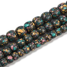 Природный агат бисер нитей, окрашенные, баррель