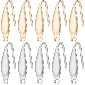 80шт 2 цвета 316 крючки для серег из хирургической нержавеющей стали