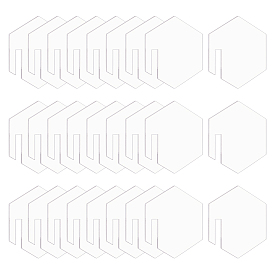 Подвески из зеркального акрила для винных бокалов, бокал маркер, шестиугольник