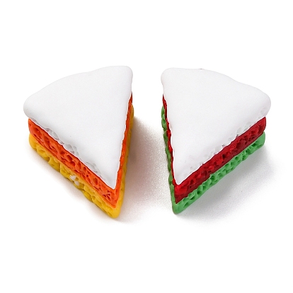 Подвески из смолы в форме торта, с железной платиной петлей, имитация пищевых амулетов