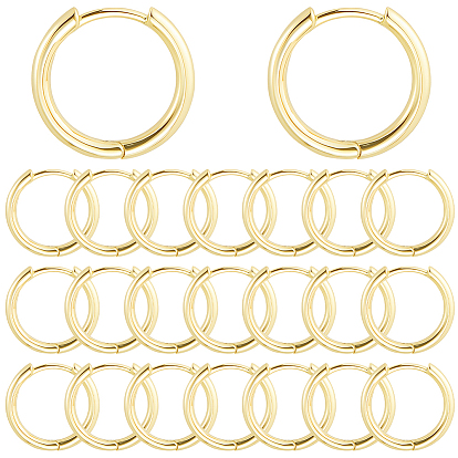 12 пары латунных серег-колец Huggie Hoop, долговечный, кольцо