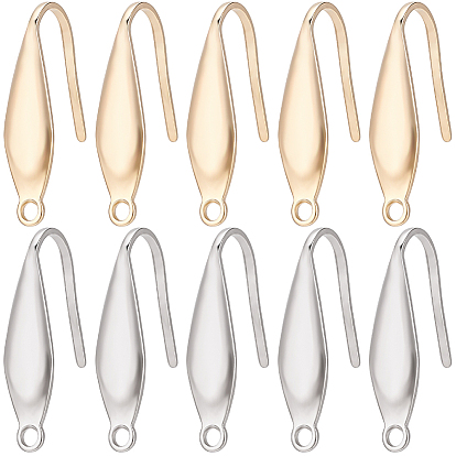 80шт 2 цвета 316 крючки для серег из хирургической нержавеющей стали