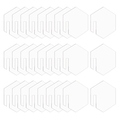 Подвески из зеркального акрила для винных бокалов, бокал маркер, шестиугольник