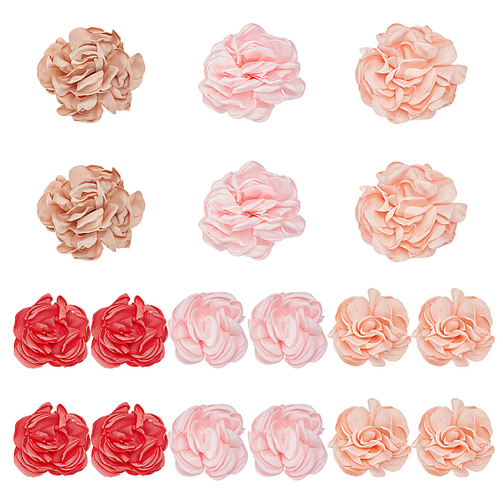 18 шт 9 цвета полиэстер цветок орнамент аксессуары, для украшения костюмов