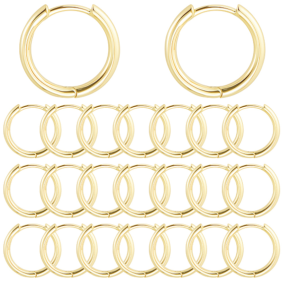 12 пары латунных серег-колец Huggie Hoop, долговечный, кольцо