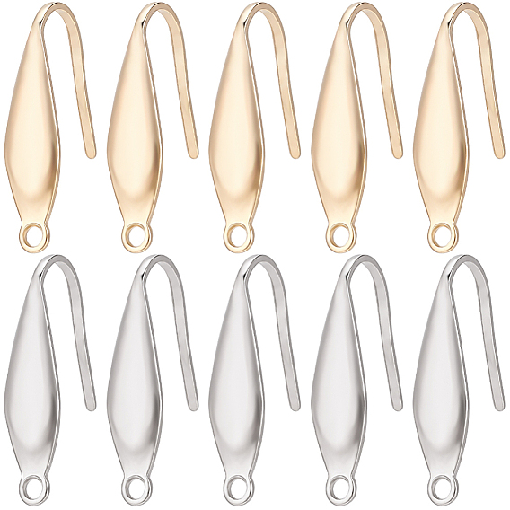 80шт 2 цвета 316 крючки для серег из хирургической нержавеющей стали