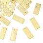 SHEGRACE Brass Pendants, Rectangle Charms, Stamping Blank Tag, Brushed Finish, Cadmium Free & Lead Free & Nickel Free