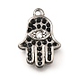 Ретро 304 из нержавеющей стали горный хрусталь подвески, hamsa hand charms