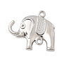 Сеттинги для коннекторов из сплава и страза, слон, без свинца и без кадмия