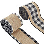 2 рулоны 2 цветная имитация мешковины, шотландка шаблон, для аксессуара одежды