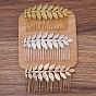 Iron Hair Comb Findings, Leaf