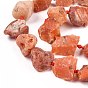 Rough Raw Natural Carnelian Beads Strands, Nuggets