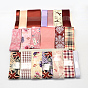 Printed Mixed Ribbon Sets: Grosgrain Ribbons, Satin Ribbons and Organza Ribbons, 3/8 inch~1-1/2 inch(9~38mm), about 1yards/roll(0.9144m/roll), 20rolls/bag