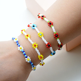 Bracelet perlé simple et doux pour femmes fait à la main - bracelet de hyuna, bijoux de cheville.