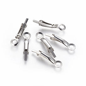 304 Stainless Steel Spring Ring Clasps, For Hoop Earring Making