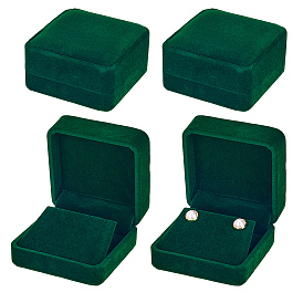 Бархатные коробочки для сережек, квадратный