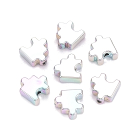 Непрозрачные акриловые бусины с УФ-покрытием, радужный, головоломка