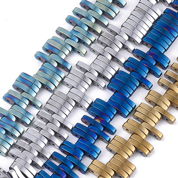 PVD Vacuum Plating Electroplate Non-magnetic Synthetic Hematite Multi- Strand Links, Oval