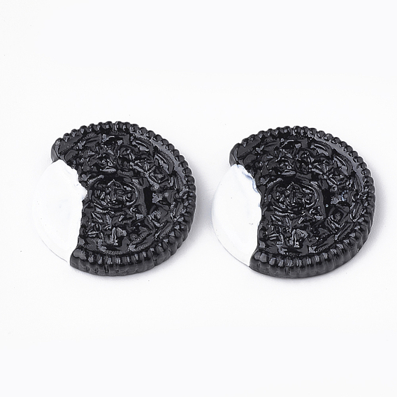 Opaque Resin Decoden Cabochons, Biscuit