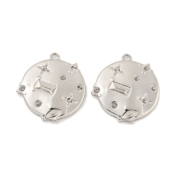 304 Stainless Steel Pendant Rhinestone Settings, High Polished Flat Round