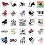 50Pcs PVC Waterproof Piano Stickers, Self-adhesive Musical Instruments Decals, for Suitcase, Skateboard, Refrigerator, Helmet, Mobile Phone Shell
