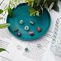 DIY Necklace Making Kits, Including 3Pcs Waxed Cord Necklace Making, 10Pcs Round Iron Wire Pendants, 10Pcs Spray Painted Glass Beads, Iron Open Jump Rings, Silver Polishing Cloth