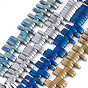 PVD Vacuum Plating Electroplate Non-magnetic Synthetic Hematite Multi- Strand Links, Oval