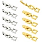 10pcs 2 couleurs fermoirs déployants en laiton, Bracelet, extension de bijoux de collier