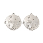 304 Stainless Steel Pendant Rhinestone Settings, High Polished Flat Round