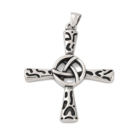 316 большие подвески из хирургической нержавеющей стали, крест очарование