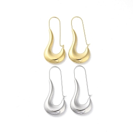 Ion Plating(IP) 304 Stainless Steel Hoop Earrings, Oval