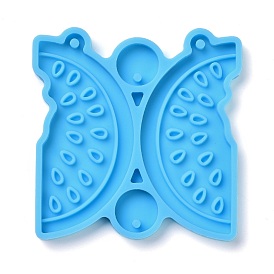 Moules en silicone pendentif bricolage, pour création de la boucle d'oreille , moules de résine, pour la résine UV, fabrication de bijoux en résine époxy, kiwis