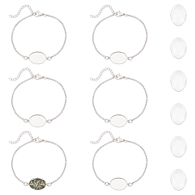 Заготовка овальной формы своими руками 304 наборы для изготовления браслетов со звеньями из нержавеющей стали