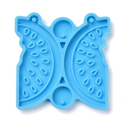 Moules en silicone pendentif bricolage, pour création de la boucle d'oreille , moules de résine, pour la résine UV, fabrication de bijoux en résine époxy, kiwis