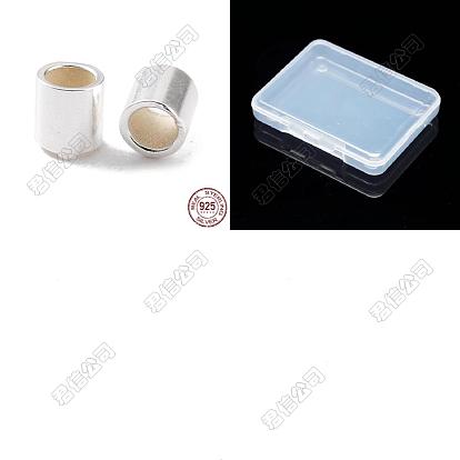 60pcs 925 perles tubulaires d'espacement en argent sterling, colonne