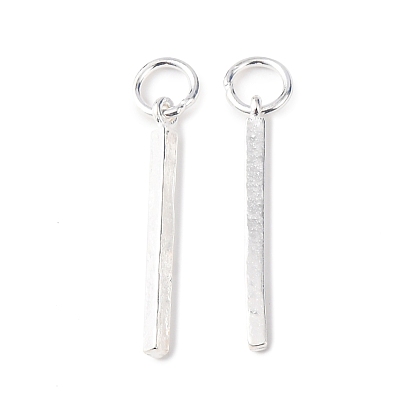 925 стерлингов серебряные подвески, прямоугольные палочки-подвески, с печатью 925