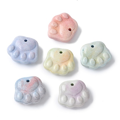 Натуральные радужные агатовые подвески из алашана, окрашенные, лапы печатать прелести