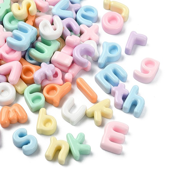 Cabochons en résine opaque en forme de lettre