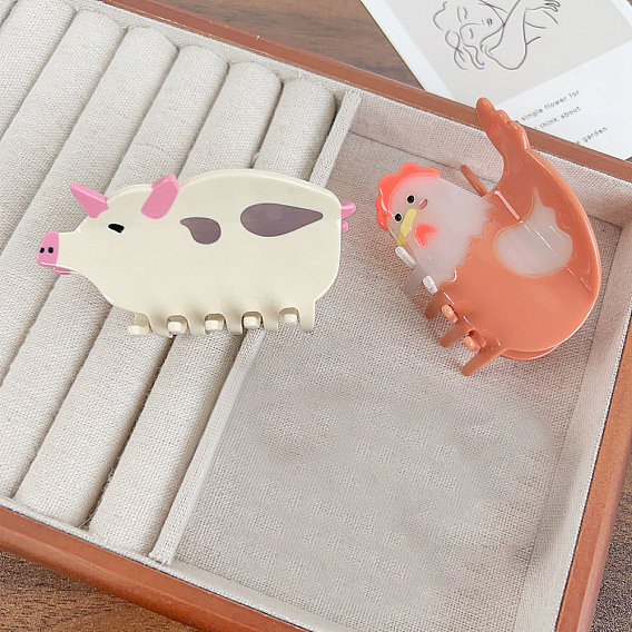 Заколки для волос в форме когтей из ацетата целлюлозы, аксессуары для волос для женщин и девочек