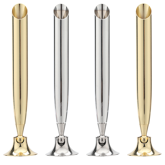 4шт 2цвета вращающийся сплав настольный держатель для ручек, держатель органайзера для ручек, офисные принадлежности