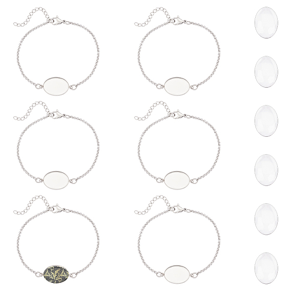 Заготовка овальной формы своими руками 304 наборы для изготовления браслетов со звеньями из нержавеющей стали