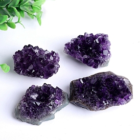 Natural Drusy Amethyst Display Decorations, Raw Amethyst Cluster, Nuggets