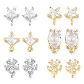 Латунные серьги-гвоздики из циркония, без кадмия, без никеля и без свинца, с петлей