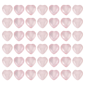 1 Нити бусин из натурального розового кварца в форме сердца