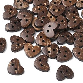 Возлюбленной кнопки с 2-луночное, Кокосовые Пуговицы, 15 мм