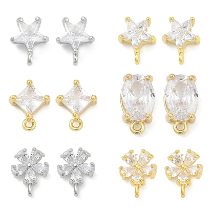 Латунные серьги-гвоздики из циркония, без кадмия, без никеля и без свинца, с петлей