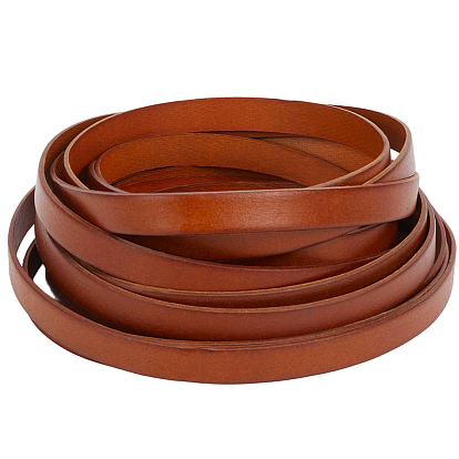 5M Cowhide Cords, Flat, with 1Pc Organza Gift Bags