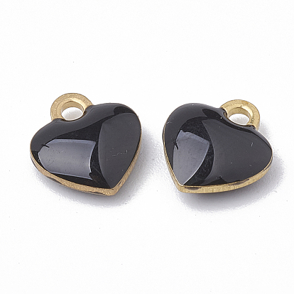 Латунь прелести, без кадмия, без никеля и без свинца, эмалированные блестки, сырой (без покрытия), сердце