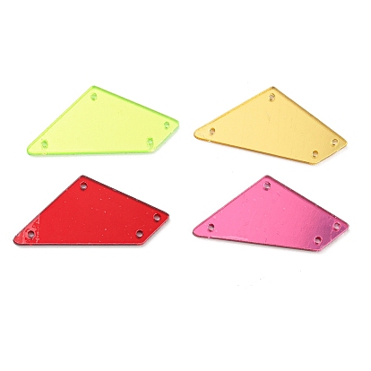 Trapezoid Acrylic Mirror Sew on Rhinestones, Garments Accessories, Multi-Strand Links